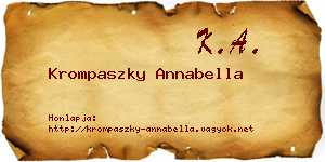 Krompaszky Annabella névjegykártya